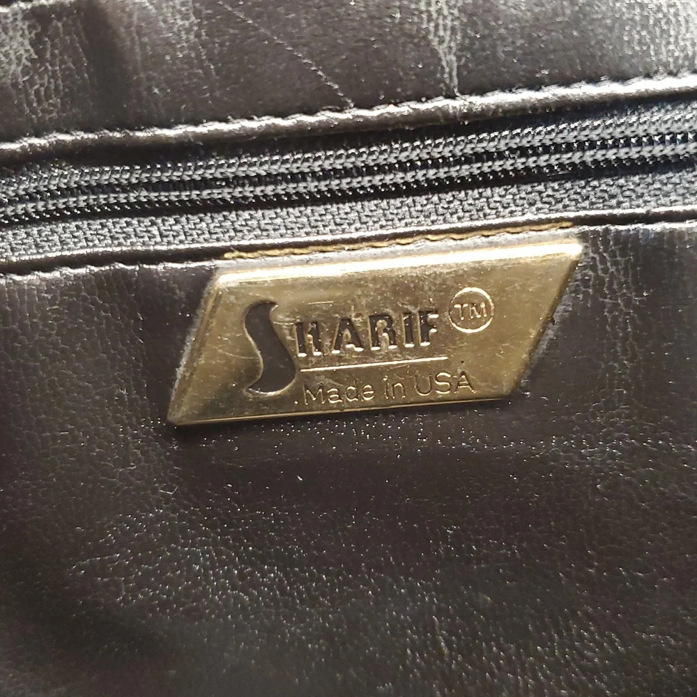 USA🇺🇲 SHARIF Elegant Black Leather Crossbody Bag